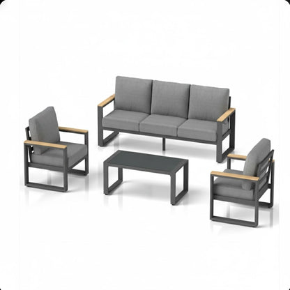 Modern Outdoor Sofa Set with the Coffee Table