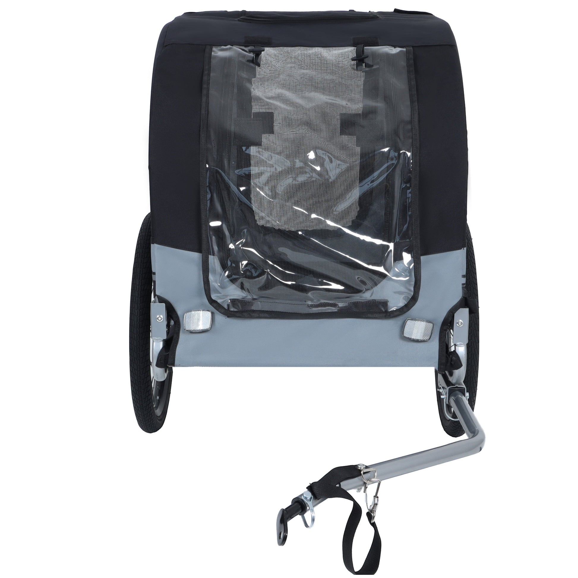 Large Folding Bike Trailer for Dogs pet carrier gray black 66lb capacity HouseOfZazla on Tampa Home & Garden Store