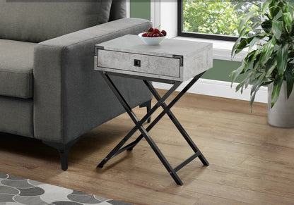 Accent Side Table with Storage Drawer Modern