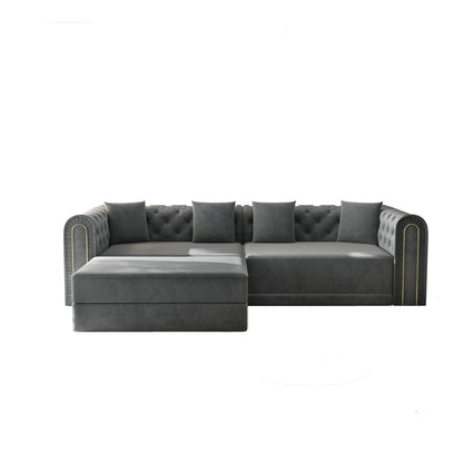 3 In 1 Convertible Sofa and Ottoman Bed
