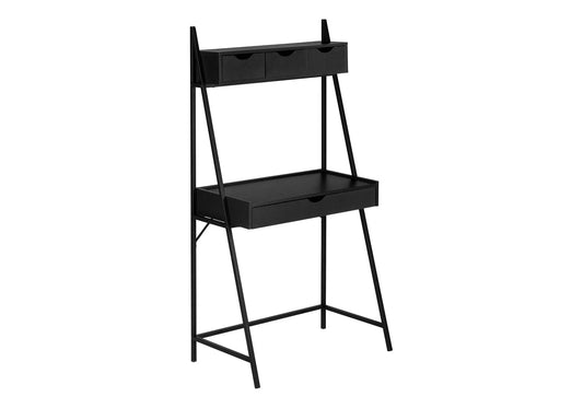 Computer desk for home office black metal leaning frame with 3 top drawers and bottom drawer on Tampa Home & Garden Store