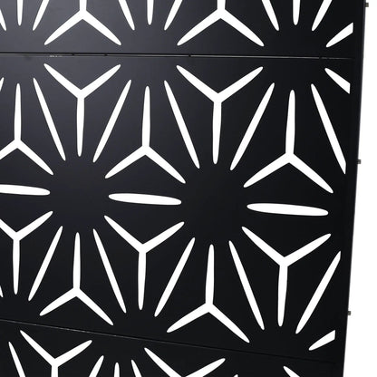 Room divider: black metal privacy screen with white lattice pattern, Unique Piece Furniture on Tampa Home & Garden Store