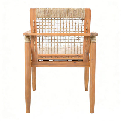 Acacia Wood Outdoor Dining Chairs Set of 2