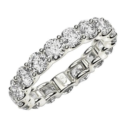 Round Cut Lab Grown Diamond Eternity Ring in 14k White Gold, 3 cttw FG/VS2, Bids.com on Tampa Home & Garden Store
