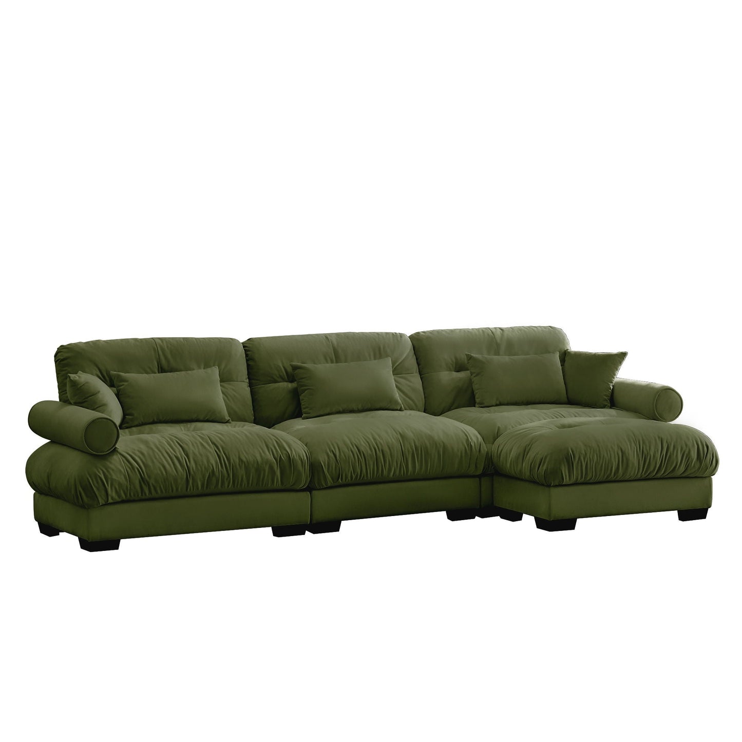 Oversized Modular Sofa with Movable Ottoman