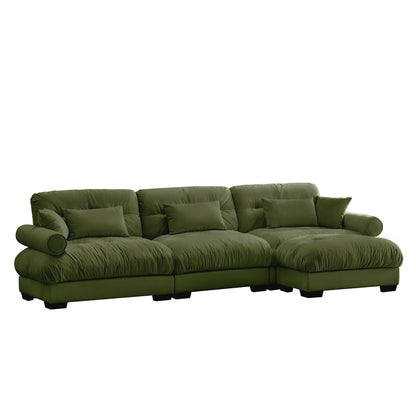 Oversized Modular Sofa with Movable Ottoman