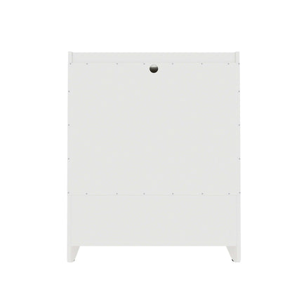 Nightstand with 3 drawers in white finish by HouseOfZazla, accent nightstand with quiet glide on Tampa Home & Garden Store