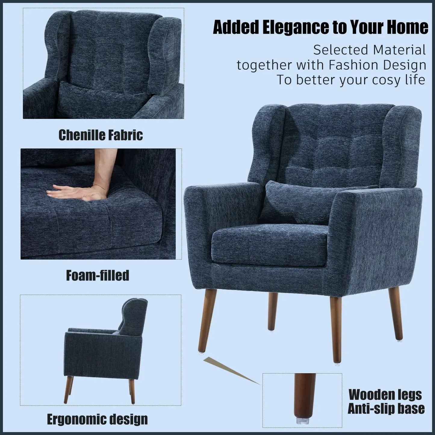 Modern Accent Chair For Living Room and Bedroom