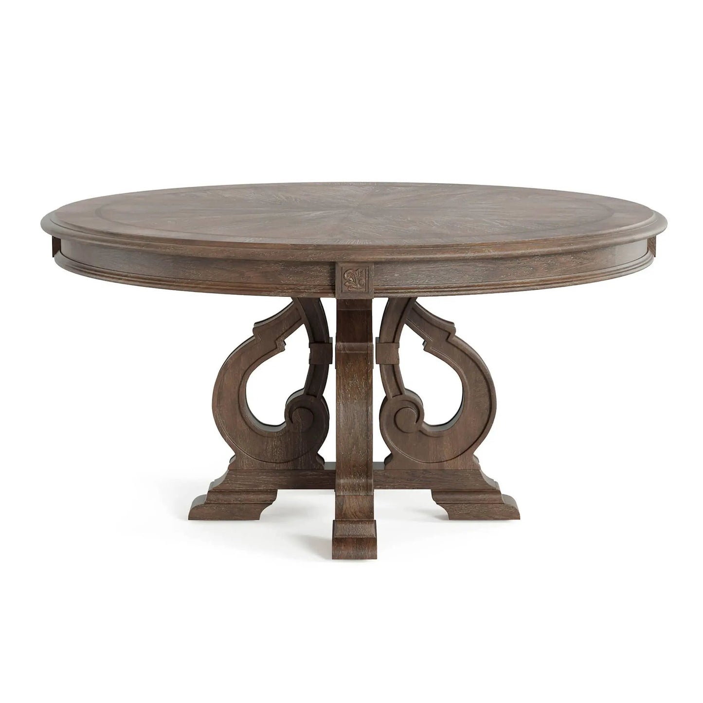 Round Dining Table With Pedestal Base Natural