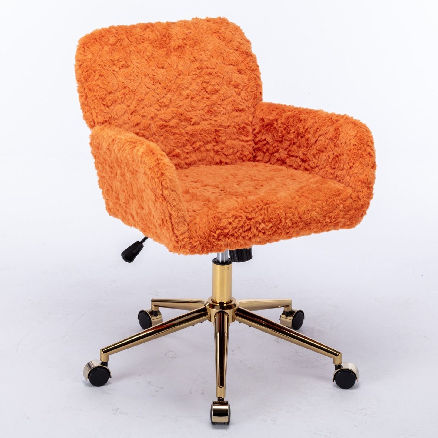 Office Chair with Rabbit Hair and Metal Base
