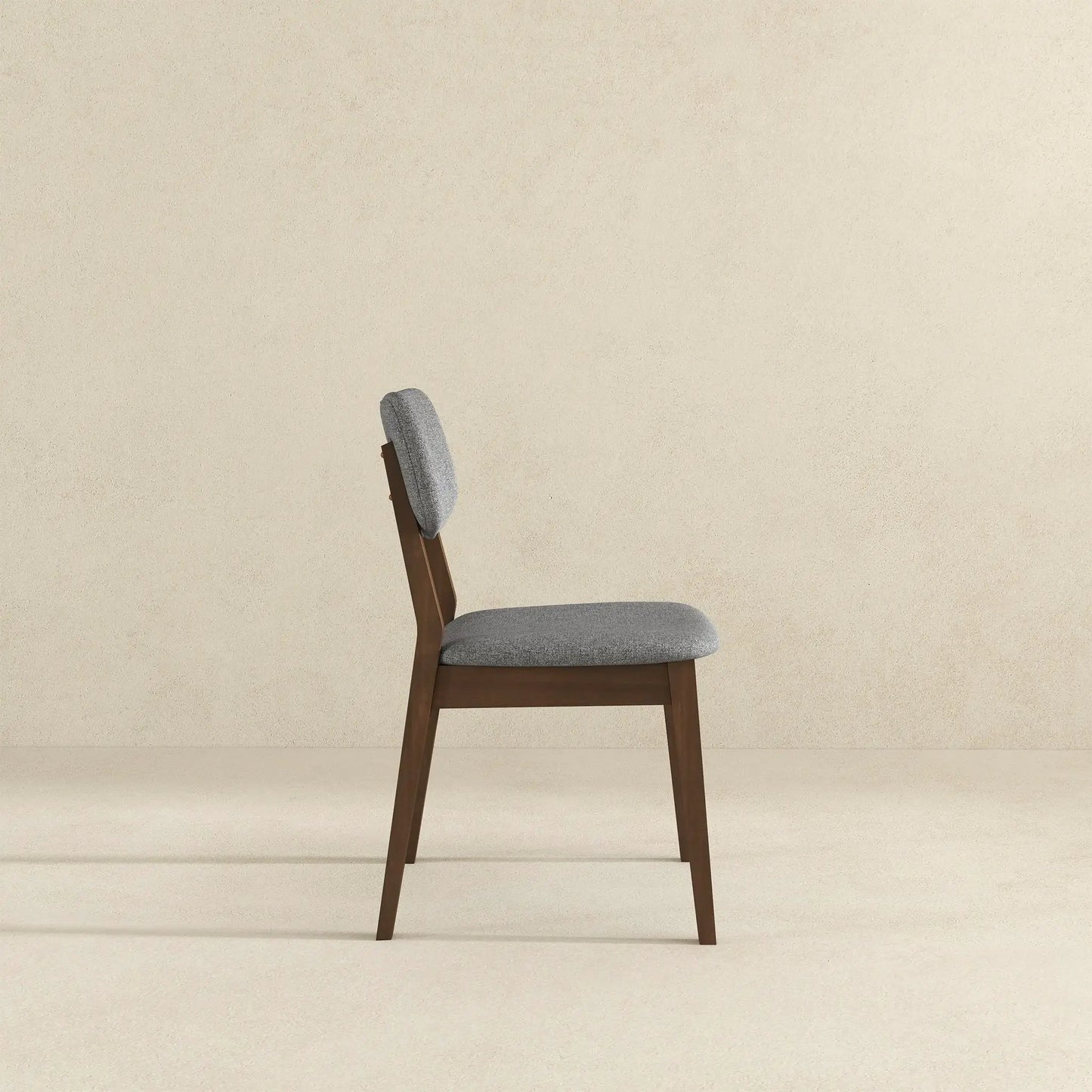 Carlos solid back side chair by Unique Piece Furniture, gray upholstered seat and back on Tampa Home & Garden Store