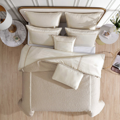 Rings and Reversible Matte Satin Comforter Set