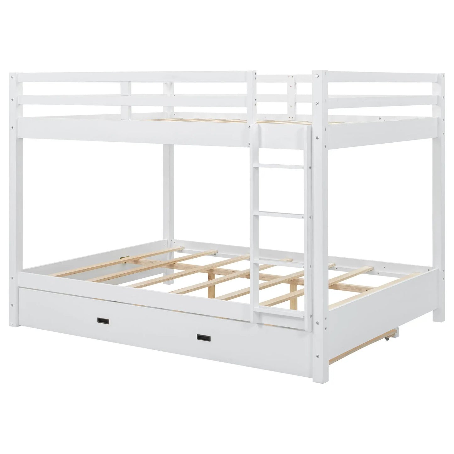 Sturdy Pine Bunk Bed with Ladder for Small Rooms