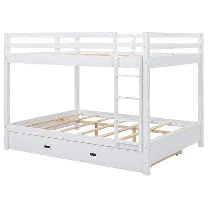 Sturdy Pine Bunk Bed with Ladder for Small Rooms