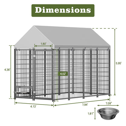 Large Outdoor Dog Kennel for Backyard and Patio