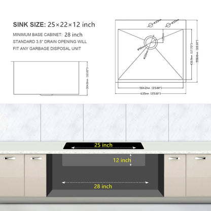 Topmount Brushed Stainless Steel Kitchen Sink