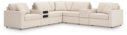 Modmax Oyster Sectional beige fabric stationary L-shaped sofa on Tampa Home & Garden Store