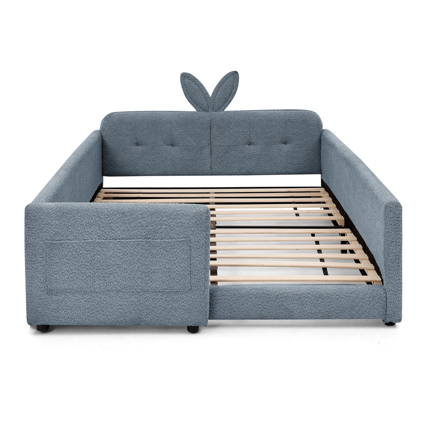 Cute Rabbit Ear Platform Bed and Safety Rail