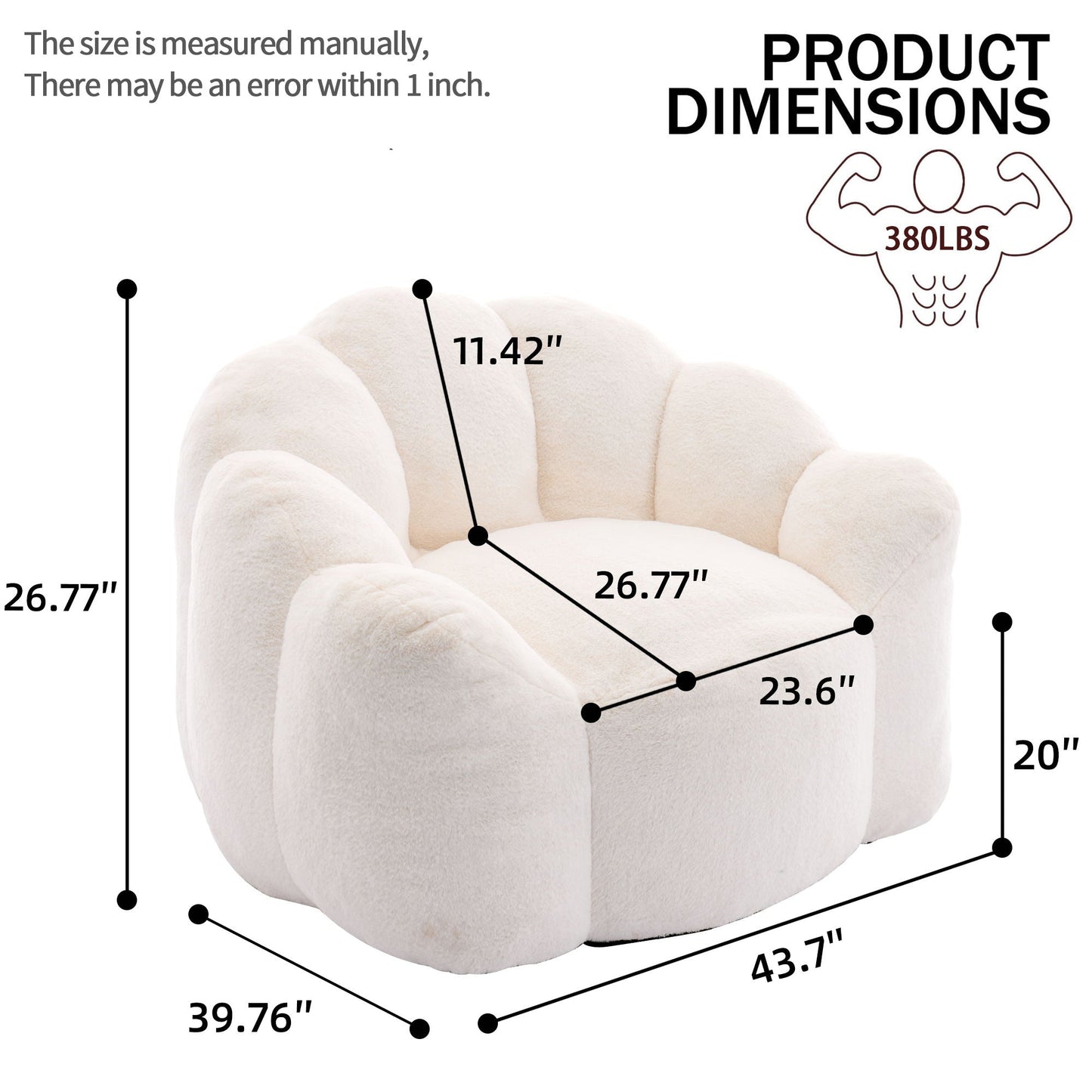 Elegant Lotus Style Pull Down Sofa with Legs