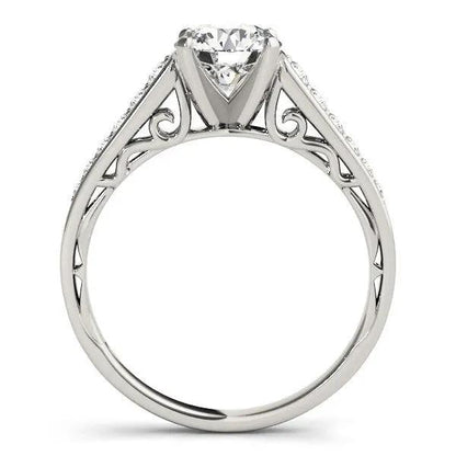 Engagement ring 14k white gold cathedral with 1 1/4 cttw center diamond and pavé shoulders Bids.com on Tampa Home & Garden Store