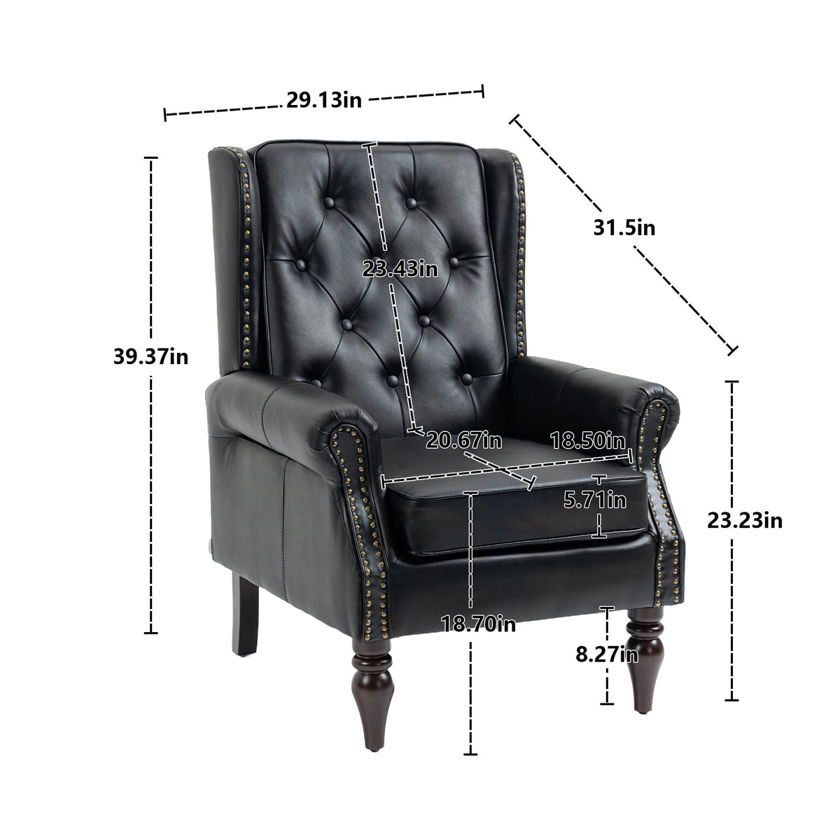 Comfortable and Modern Armchair With Wood Legs