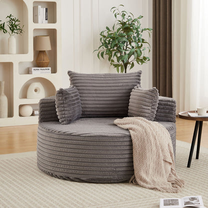 Modern single sofa with a backrest pillow