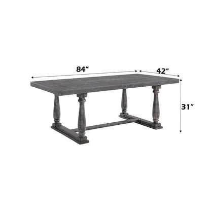 Bernard Weathered Dining Table with Trestle Base