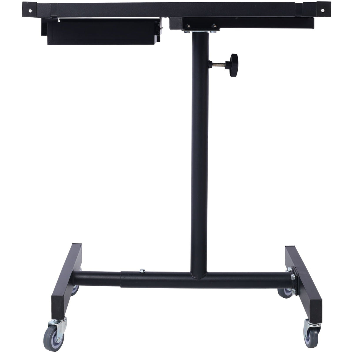Adjustable Tear Down Work Table With Drawer in black steel with wheeled base by HouseOfZazla on Tampa Home & Garden Store