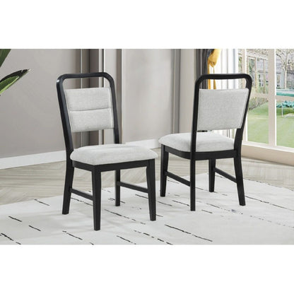 Black Curved Dining Side Chair Set of Two