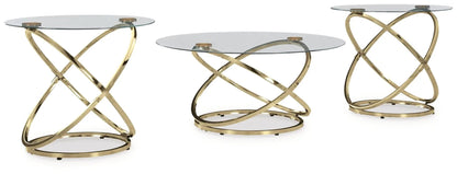 Crimonti Occasional Table Set Champagne Goldtone