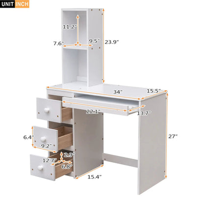 Loft Bed Standalone Bed with Storage Staircase