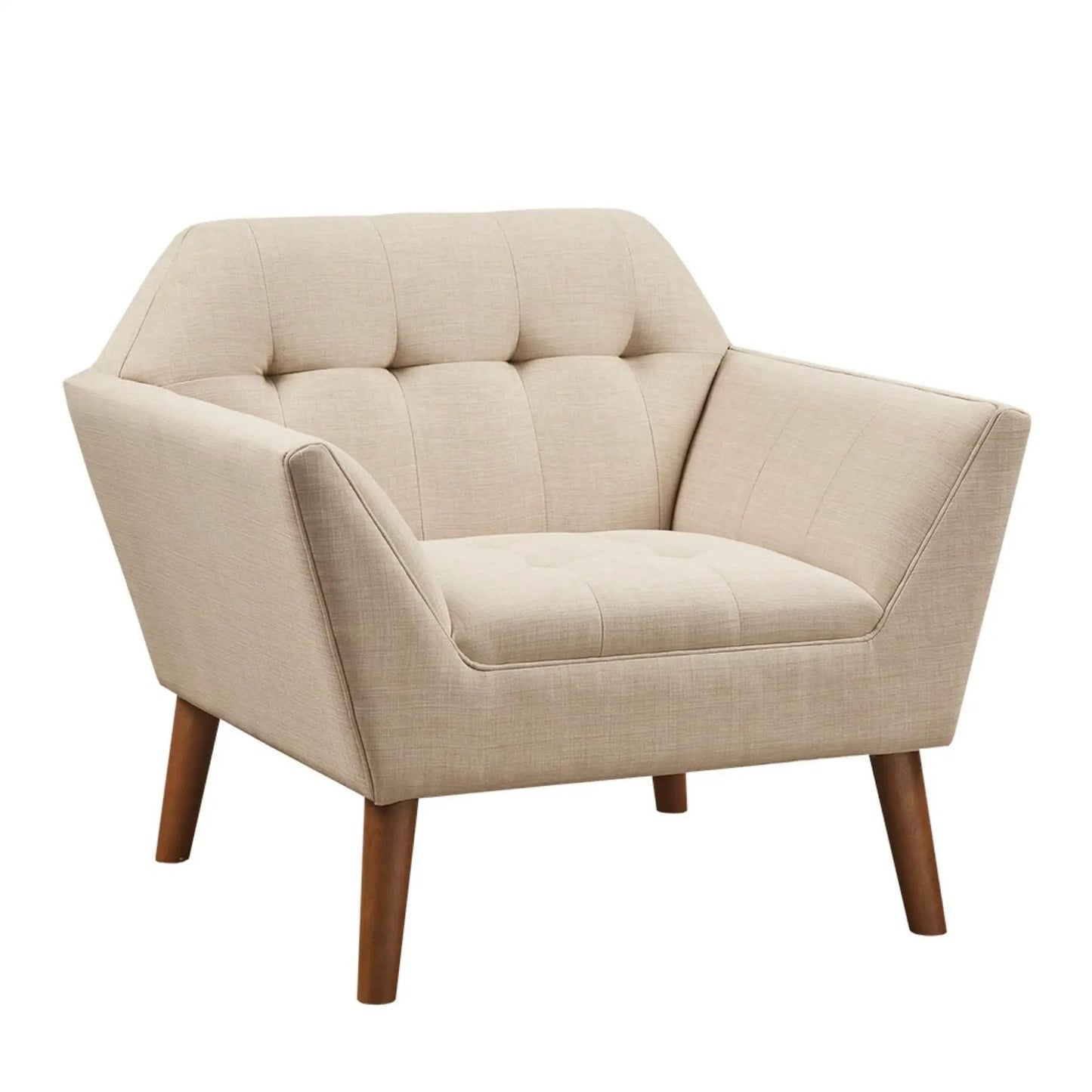 Lounge Chair With Button Tufting Mid Century