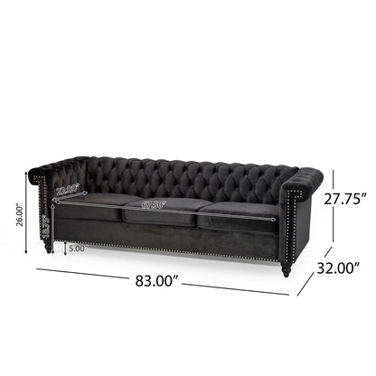 Chesterfield 3 Seater Sofa and Button Tufting