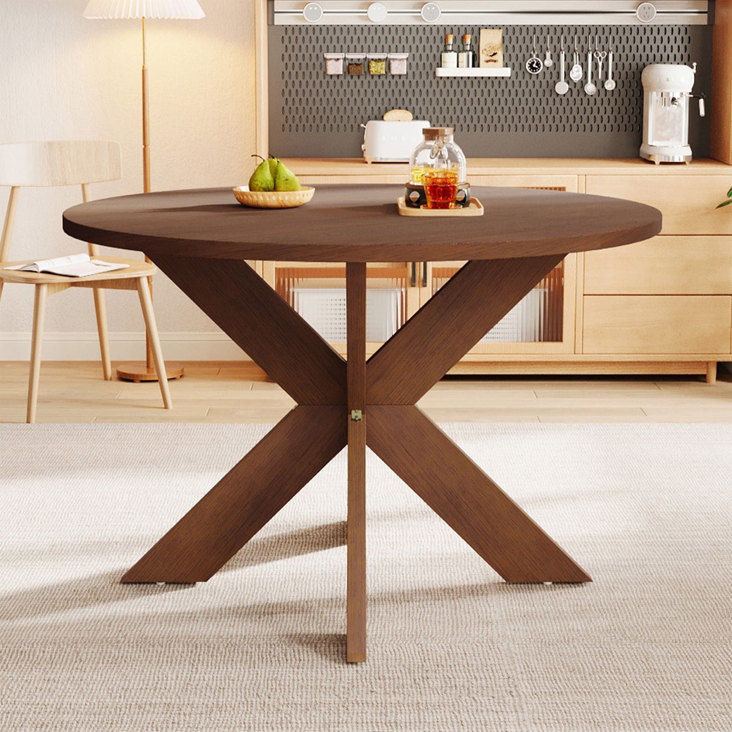 Classic Round Cherry Kitchen and Dining Table