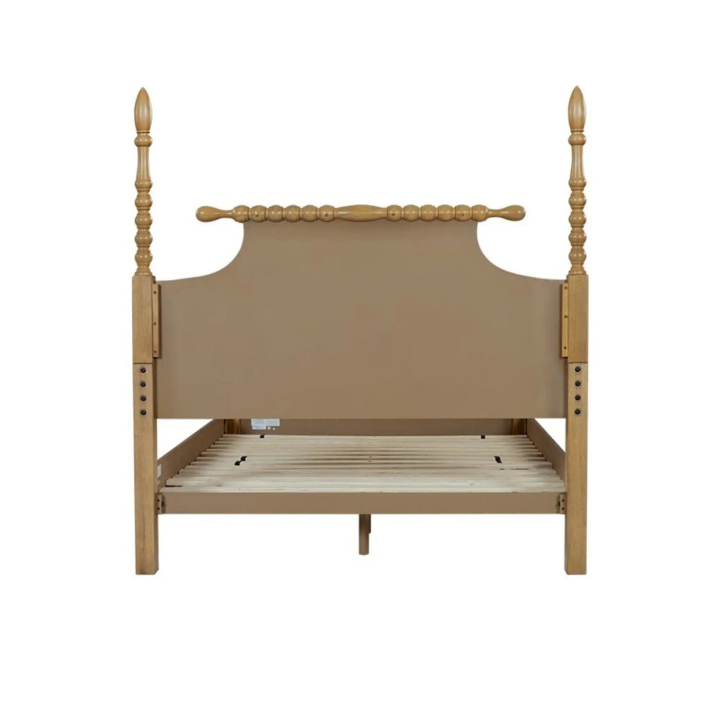 Queen Bed with Turned Legs in Camel Oak Finish