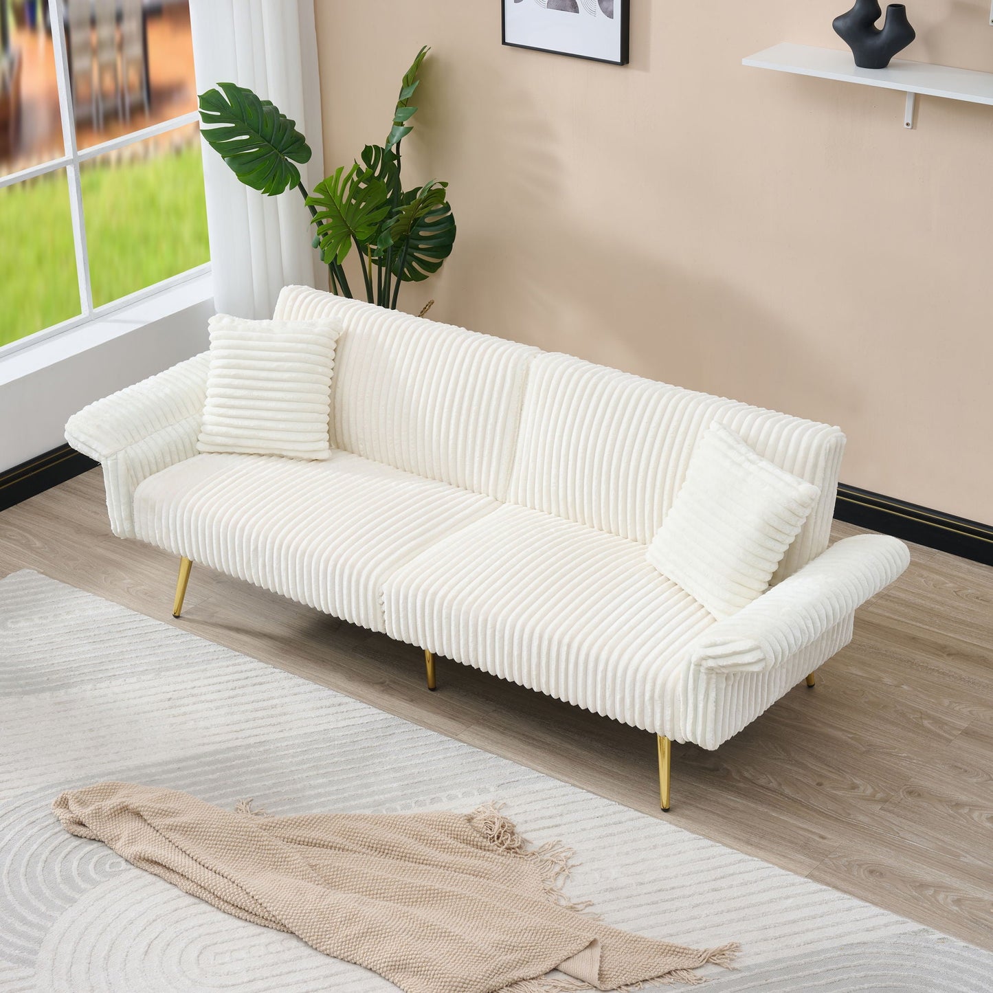 Luxury Foldable Double Sofa and Bed Frame