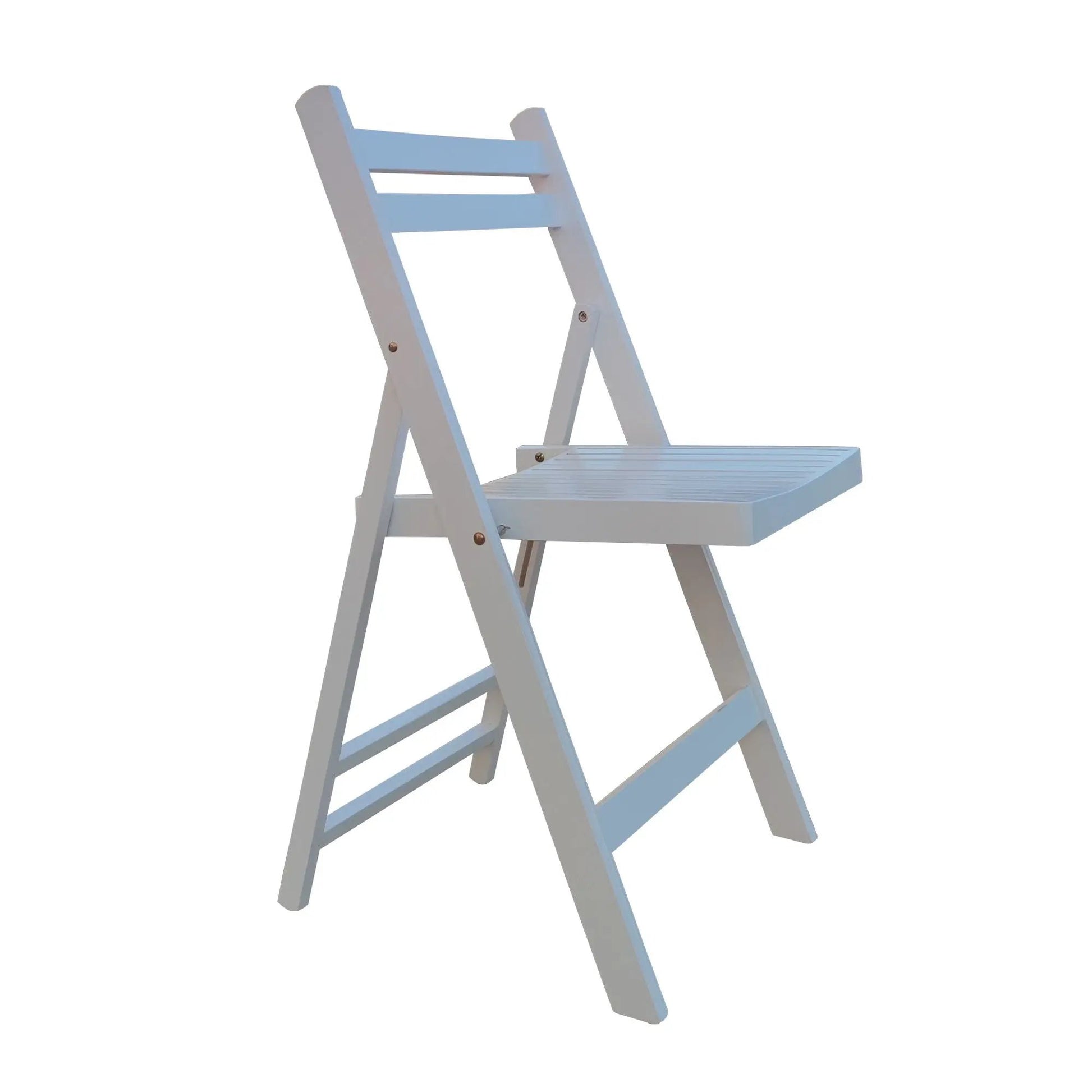 Folding Special Event Chair white wooden frame with slatted seat Unique Piece Furniture on Tampa Home & Garden Store