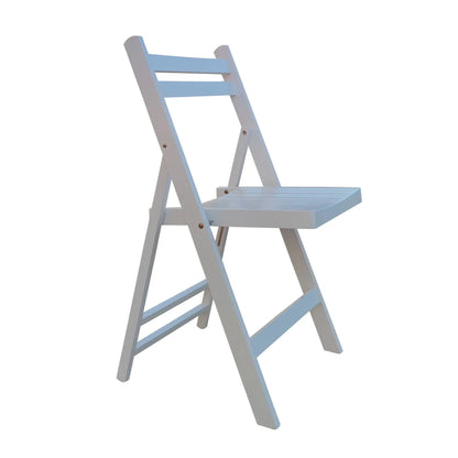 Folding Special Event Chair white wooden frame with slatted seat Unique Piece Furniture on Tampa Home & Garden Store