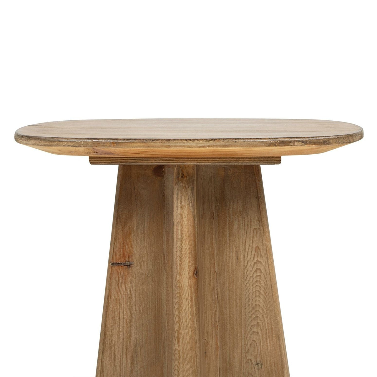 Antique brown end table with oval wood top and sculptural pedestal base HouseOfZazla on Tampa Home & Garden Store