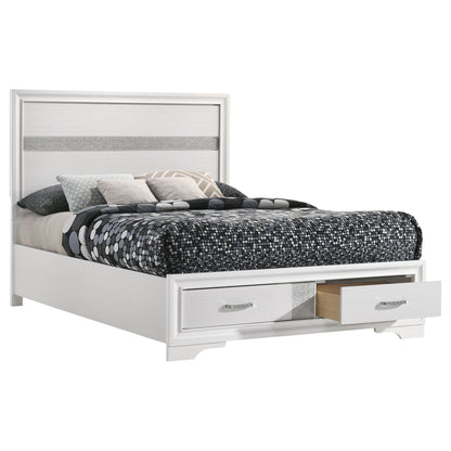 Urbana storage panel bed by HouseOfZazla, white wood platform with storage drawers on Tampa Home & Garden Store