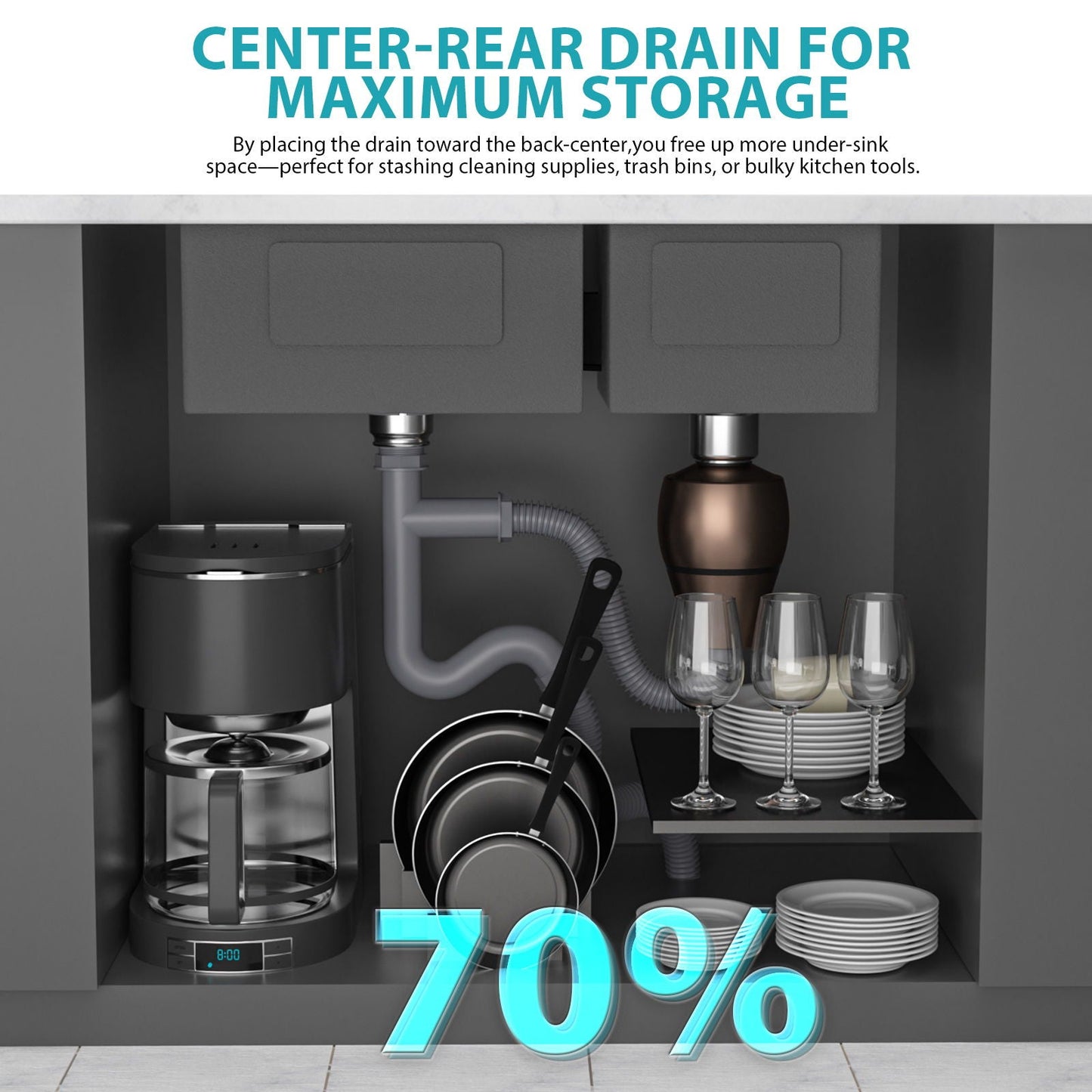 Top Mount Drop In Double Bowl Kitchen Sink With A