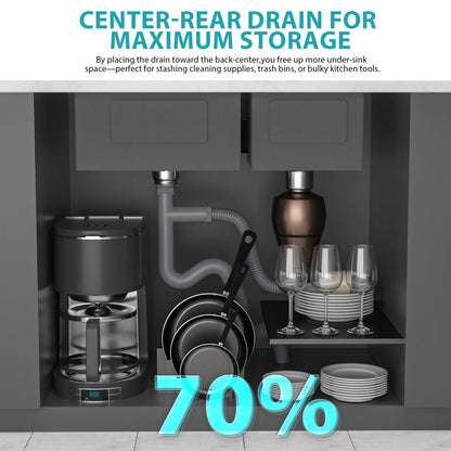 Top Mount Drop In Double Bowl Kitchen Sink With A
