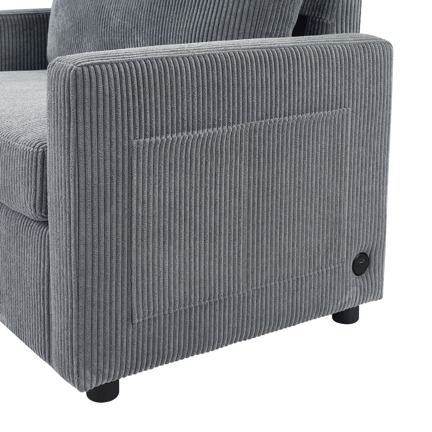 Foldable Sleeper Sofa with USB Ports and Storage
