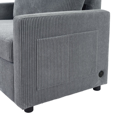 Foldable Sleeper Sofa with USB Ports and Storage