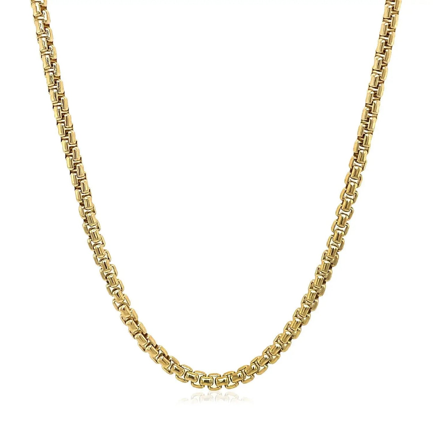 14k yellow gold solid round box chain necklace 2.5 mm by Bids.com on Tampa Home & Garden Store