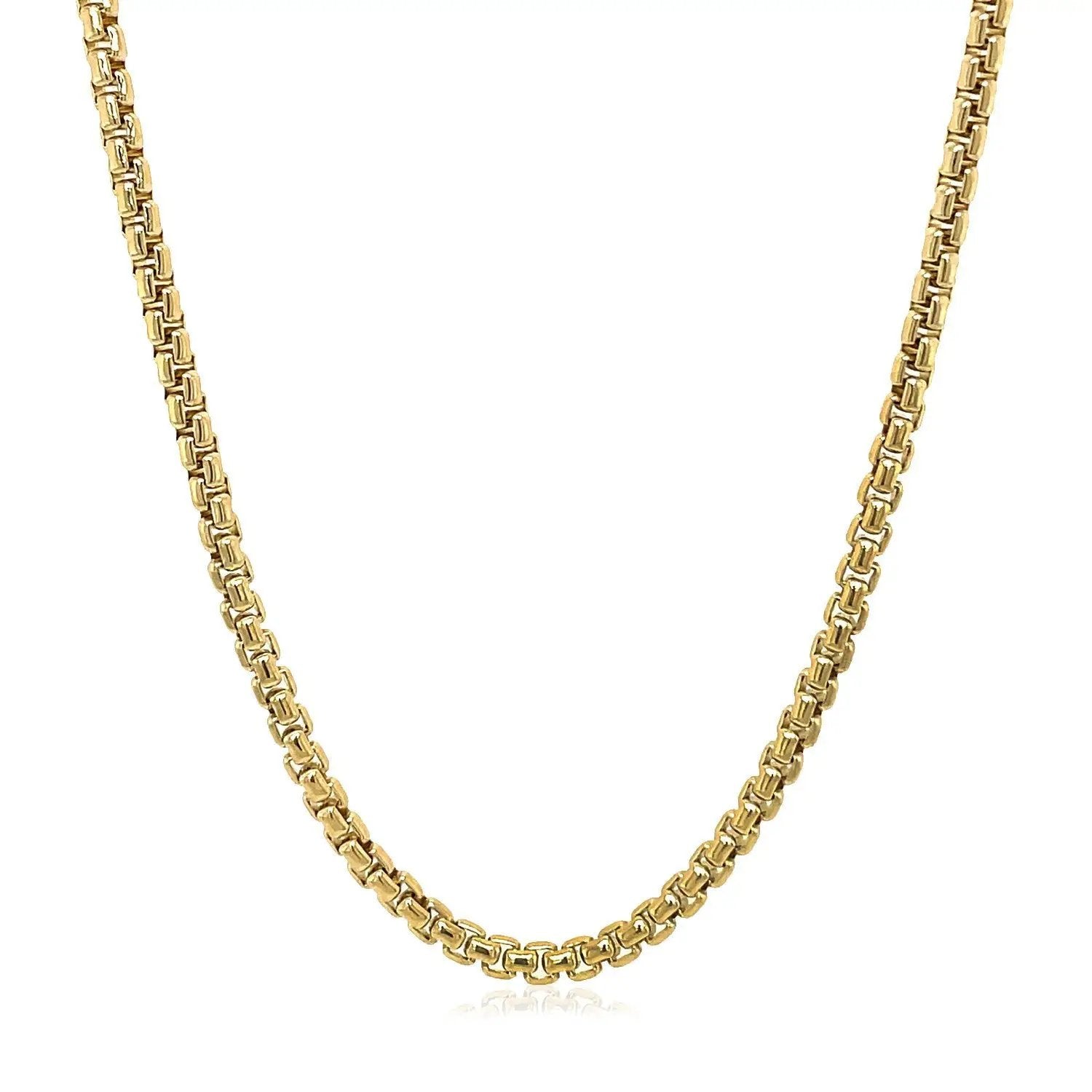 14k yellow gold solid round box chain necklace 2.5 mm by Bids.com on Tampa Home & Garden Store