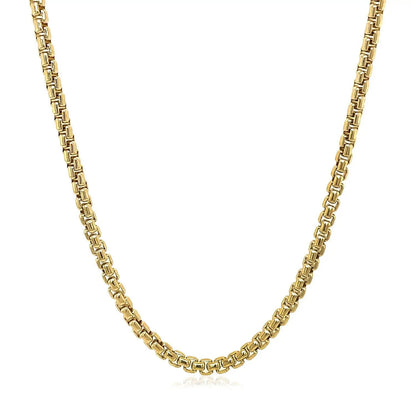 14k yellow gold solid round box chain necklace 2.5 mm by Bids.com on Tampa Home & Garden Store