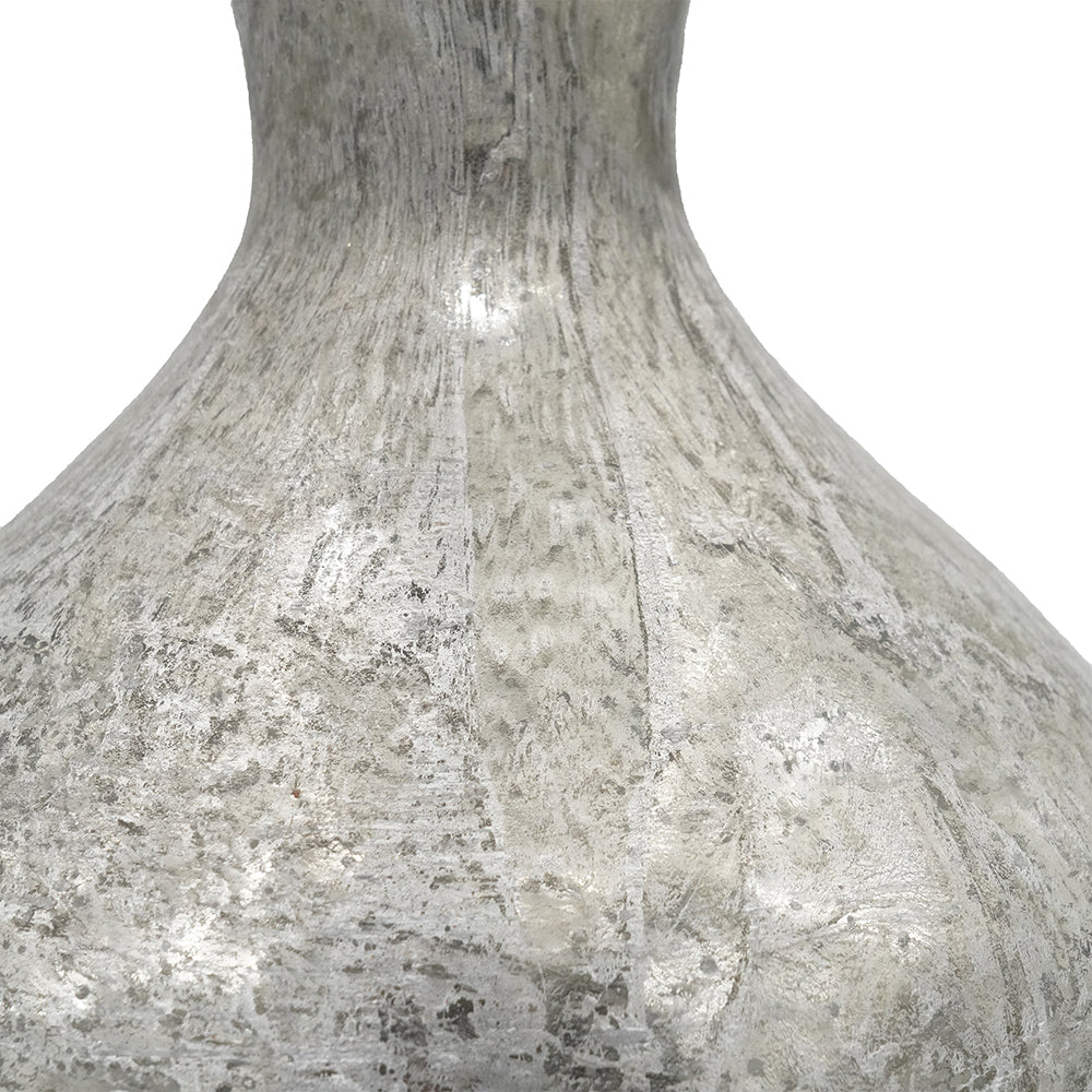 Hand-Finished Mercury Glass Table Lamp by HouseOfZazla in silver finish on Tampa Home & Garden Store