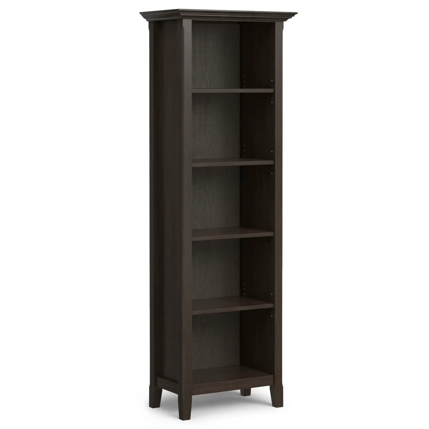 Amherst Five Shelf Bookcase Handcrafted Wood