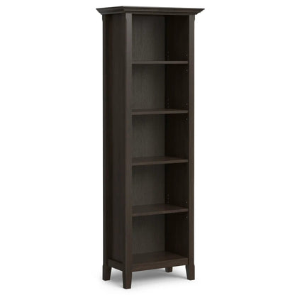 Amherst Five Shelf Bookcase Handcrafted Wood